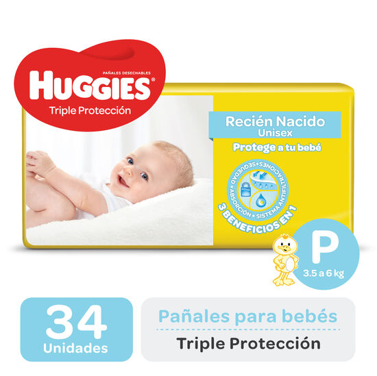 PAÑAL HUGGIES TRIPLE PROTECCIÓN Px34